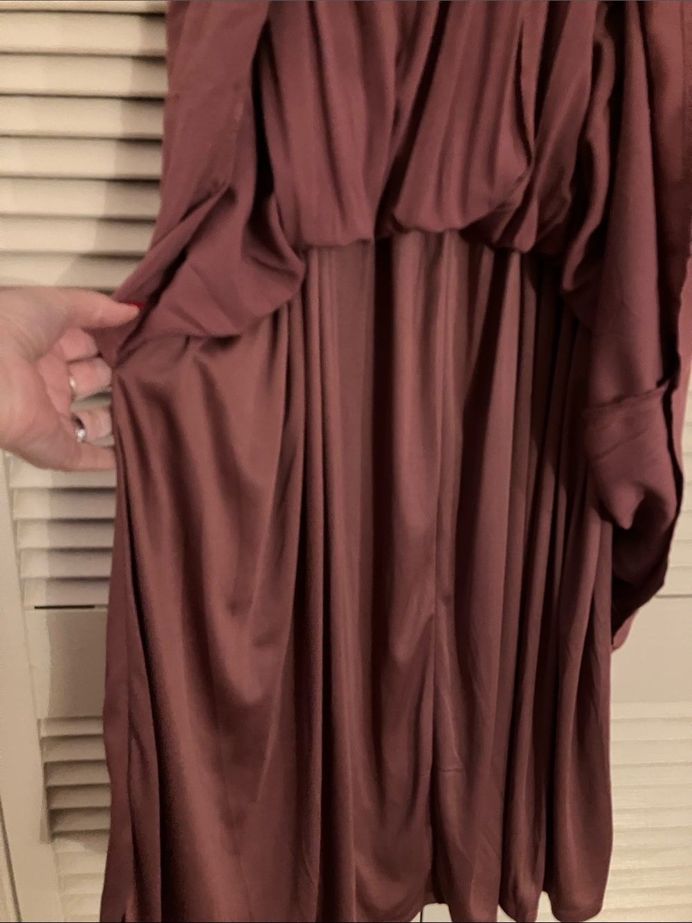 Torrid Size 1 Dusty Mauve Smocked Bodice Ruffle Strap Midi Dress lined - Picture 10 of 10